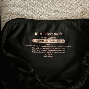 BRAND NEW WITH TAGS INTRO. VELVETY TUMMY CONTROL LEGGINGS!; Black; Size Small